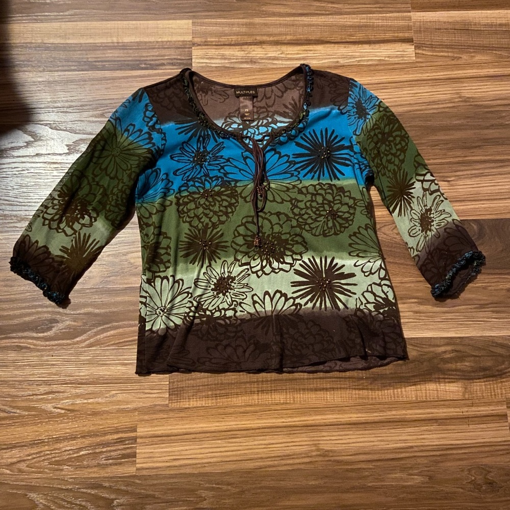 Multiples size S floral blouse